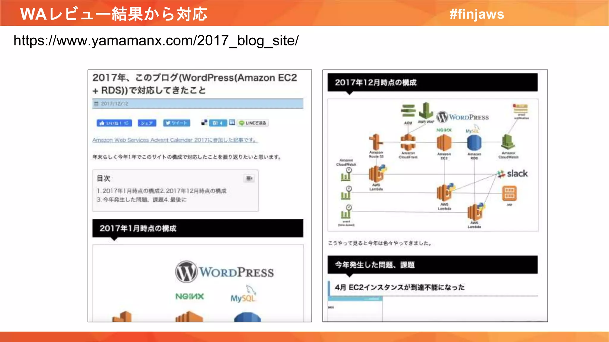 WAレビュー結果から対応 #finjaws
https://www.yamamanx.com/2017_blog_site/
 