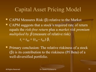 Ri Rrf FIN335 CH08 Risk&Return presentation study | PPTX