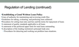 Good Lending Principles FIN 464 Chapter-16 lending policies and procedures: managing credit ...