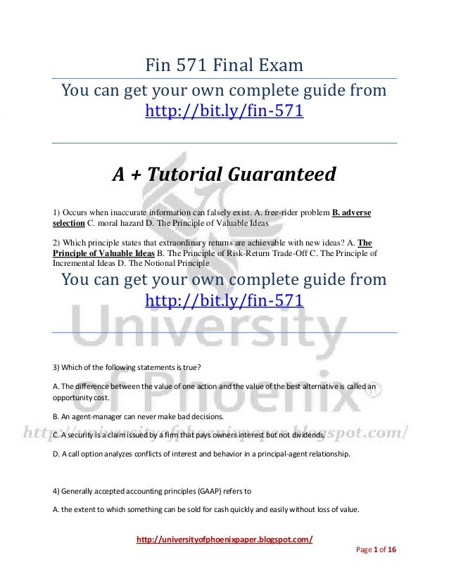 Essay about fi516 final exam study guide 06 picture