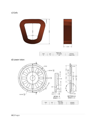 12 | P a g e
c) Coils
d) Lower rotor:
 