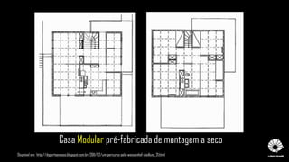 Casa Modular pré-fabricada de montagem a seco
Dispnível em: http://doportoenaoso.blogspot.com.br/2011/02/um-percurso-pelo-weissenhof-siedlung_21.html
 