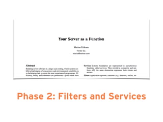 Phase 2: Filters and Services