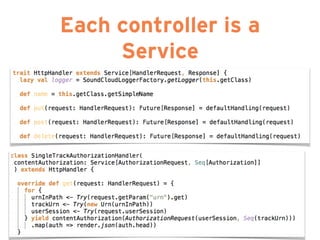 Each controller is a
Service