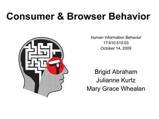 Consumer & Browser Behavior ,[object Object],[object Object],[object Object],[object Object],[object Object],[object Object]