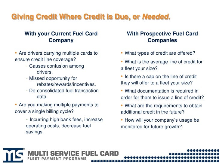 Evaluating your Fuel Card Options