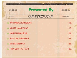 WHOSHOULDBEINDUCTEDINDUCTION- Since  2010New Employees.