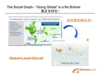 The Social Graph - ―Going Global‖ is a No Brainer
                      真正全球化！

                                       连卖票的都沾光!




 Global+Local=Glocal!
 