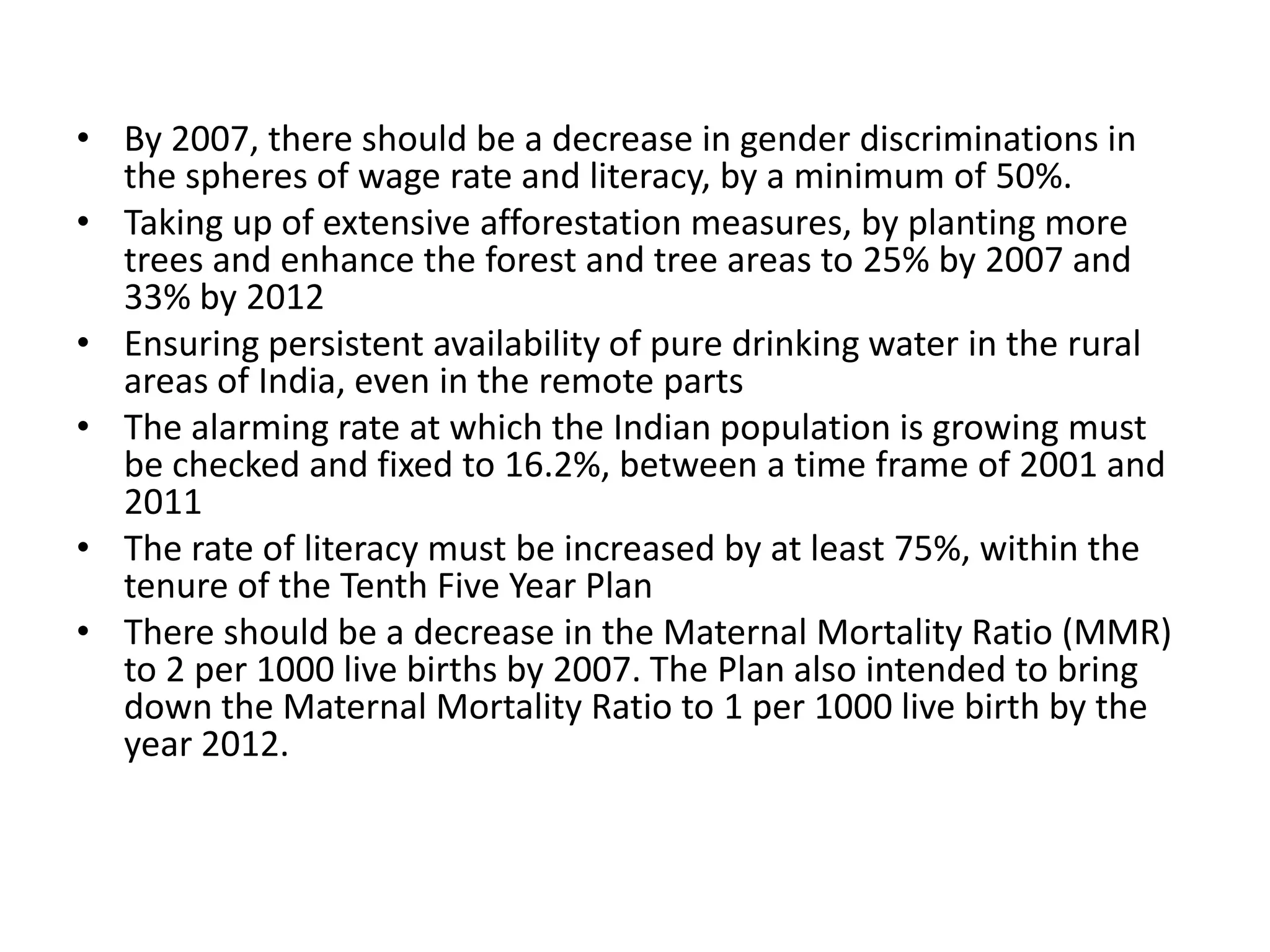 Backdrop of the 7th Five Year Plan (1980 to 1985): The 7th Five Year Plan started off on a string ground since the foundation for economic development was laid by the 6th Five Year Plan. The Sixth Five Year Plan had already paved the way for economic development by increasing the production in the agricultural and industrial sector, curbing the rate of inflation and maintaining a balance in the transaction of goods, services and money. Therefore, the 7th Five Year Plan had a strong base on which it could built the superstructure of industrial development for the betterment of India's economic position. This plan strove to achieve socialism and expand the production of energy.