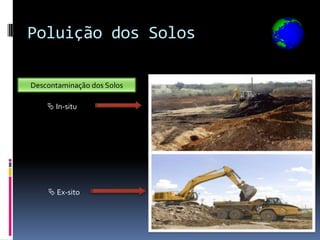 Poluição dos Solos

Descontaminação dos Solos

     In-situ




     Ex-sito
 