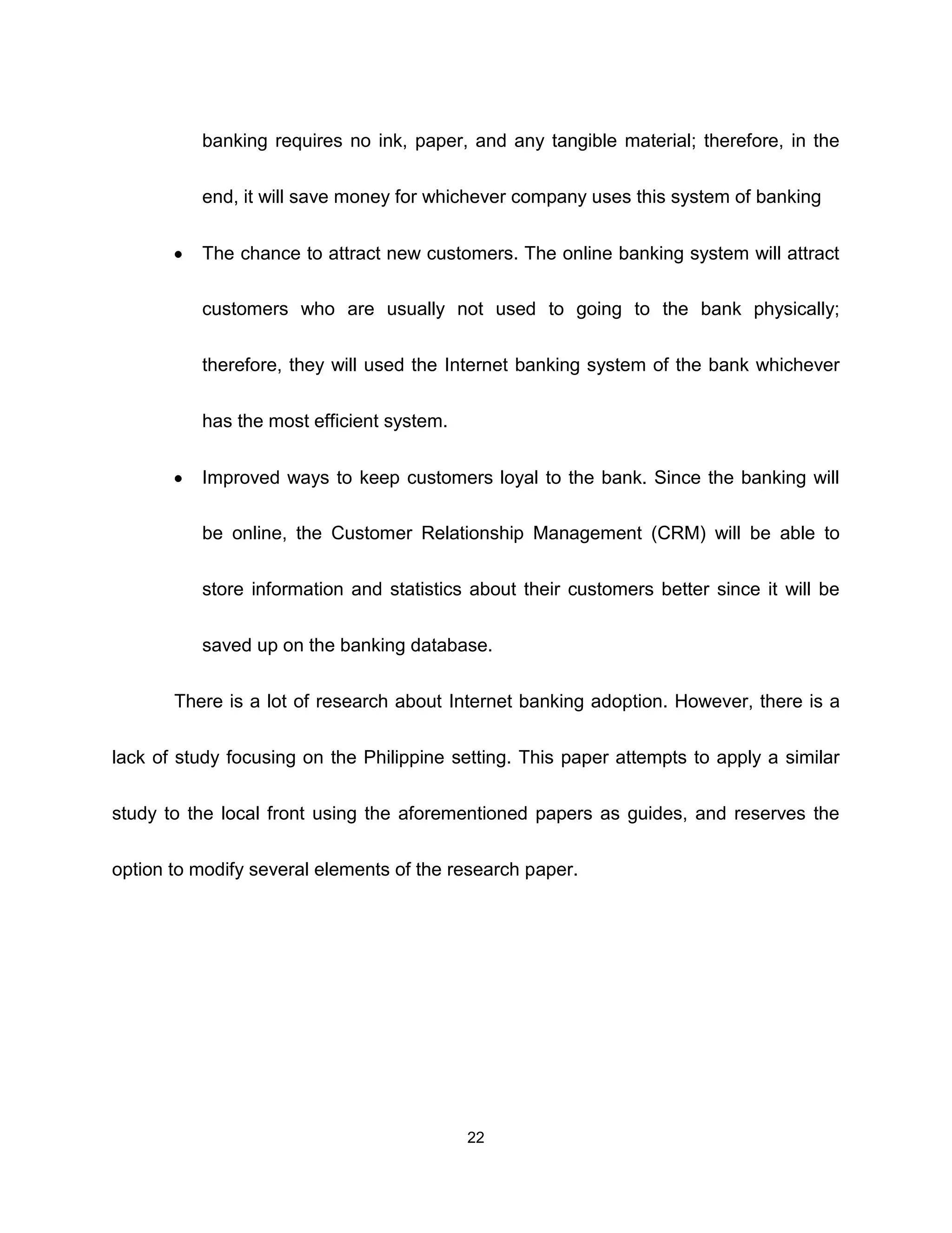 empirical analysis on internet banking adoption in manila