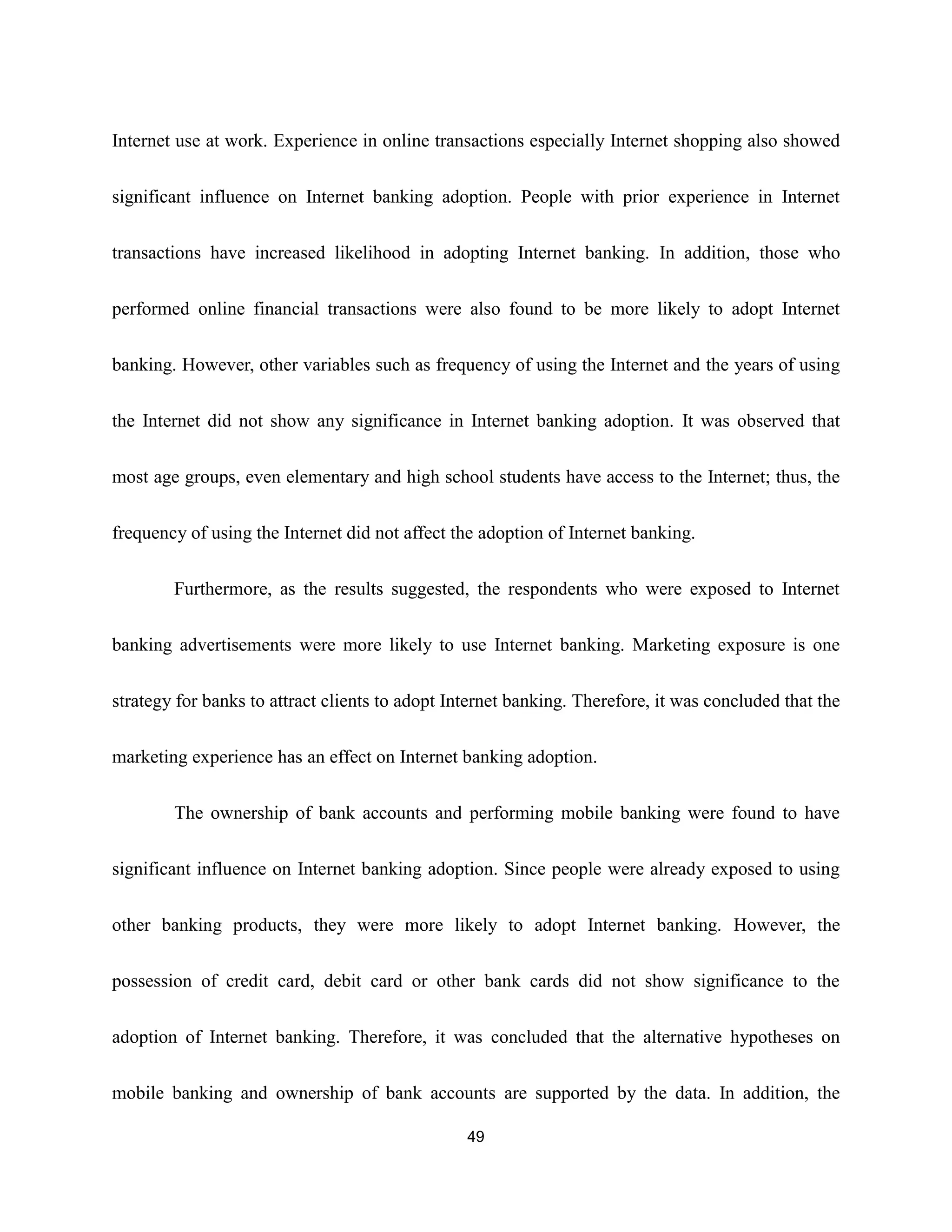 empirical analysis on internet banking adoption in manila