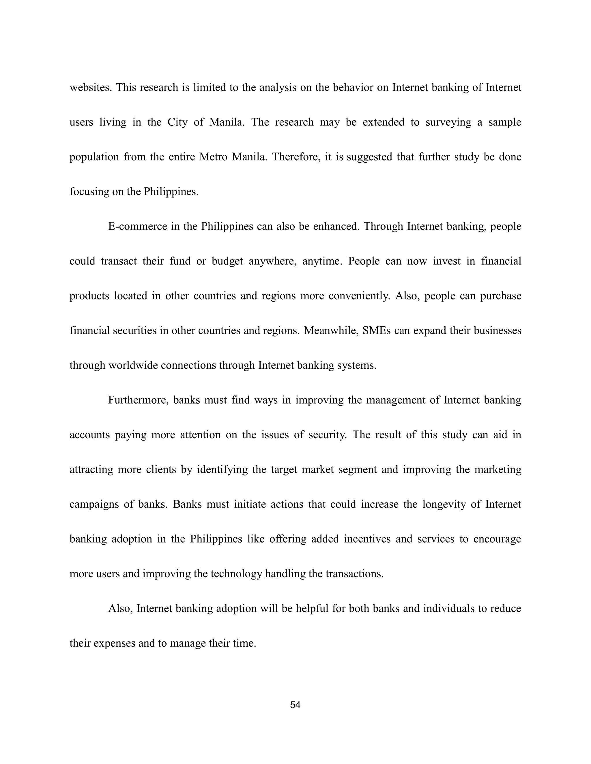 empirical analysis on internet banking adoption in manila