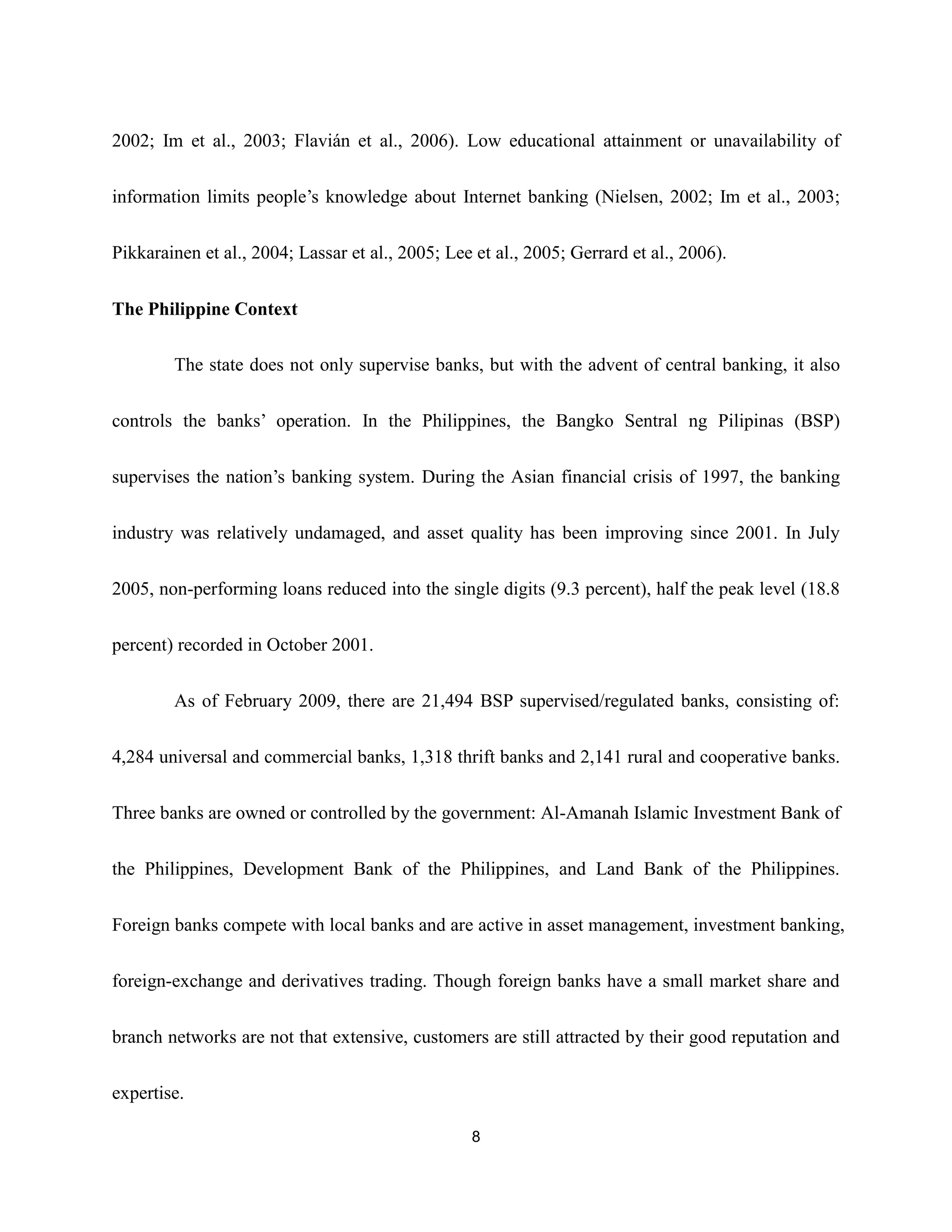 empirical analysis on internet banking adoption in manila