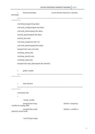 humidity sensor project | DOCX