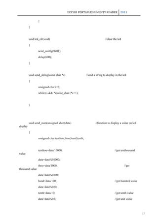humidity sensor project | DOCX