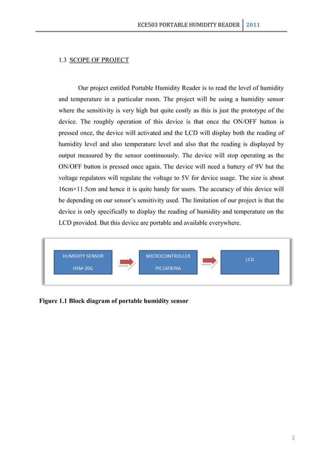 humidity sensor project | DOCX