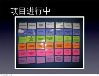 项目进行中




Thursday, May 17, 12    16
 