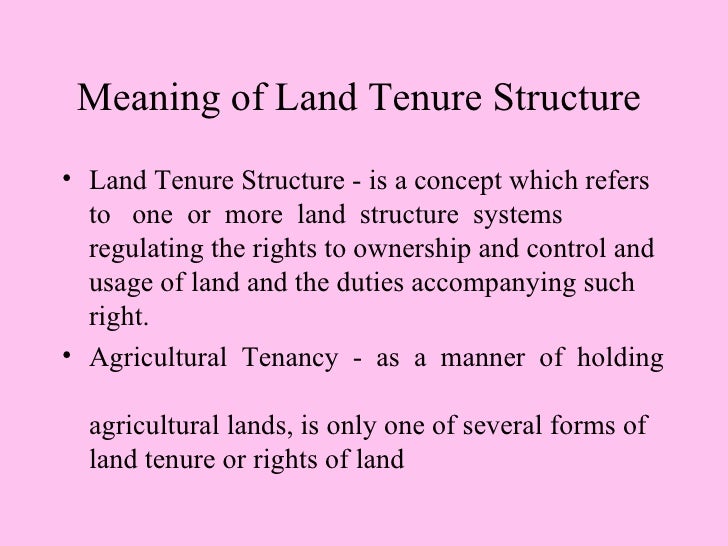 LAND & AGRARIAN REFORM
