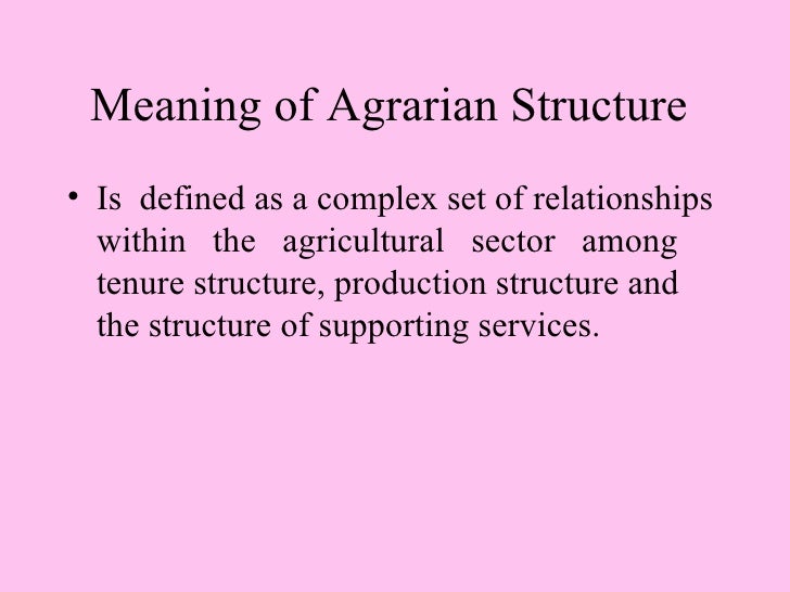 LAND & AGRARIAN REFORM