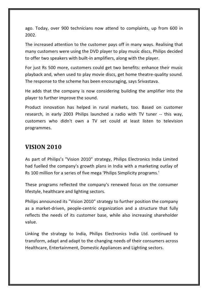 marketing mix report sle a report on marketing mix in philips marketing mix report sle a report on marketing mix in philips