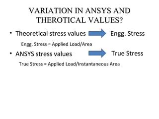 Revisiting Inglis Theory in Finite Element Analysis and ANSYS | PPT