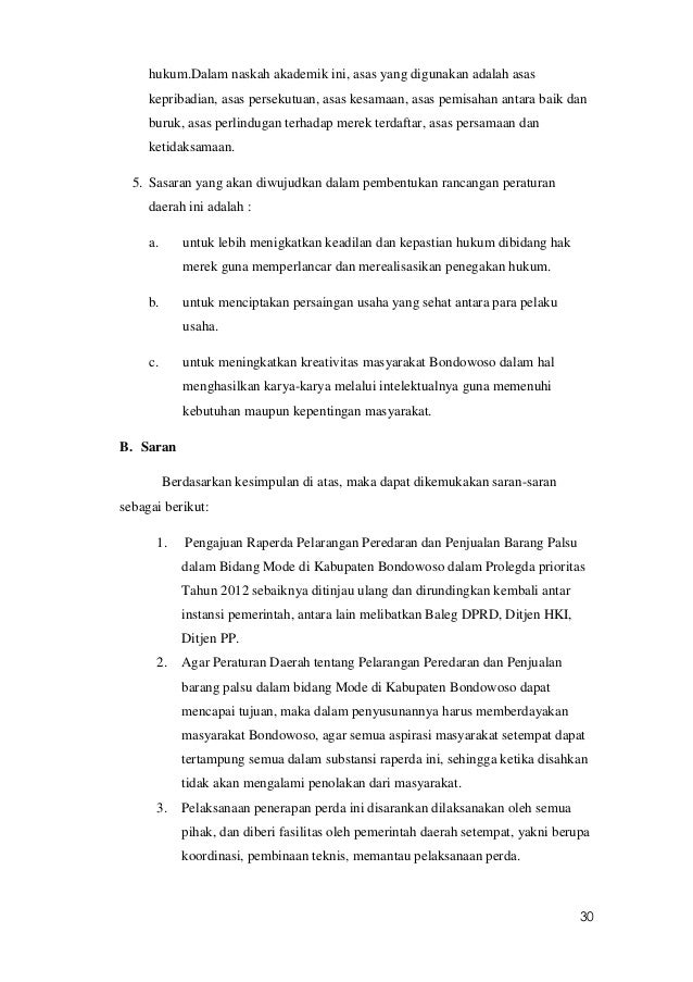 Naskah Akademik Perda Kab.Bondowoso