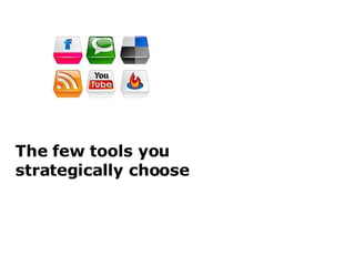 Powered by the tools …. The few tools you strategically choose 