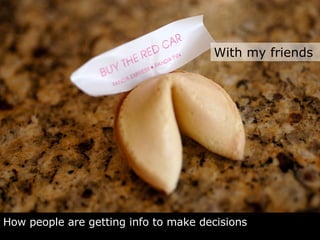 How people are getting info to make decisions With my friends 