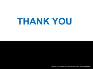 THANK YOU
Copyrights ©2012 Golden Life Future Security Pvt. Ltd., All Rights Reserved
 