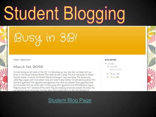 Student Blog Page
 