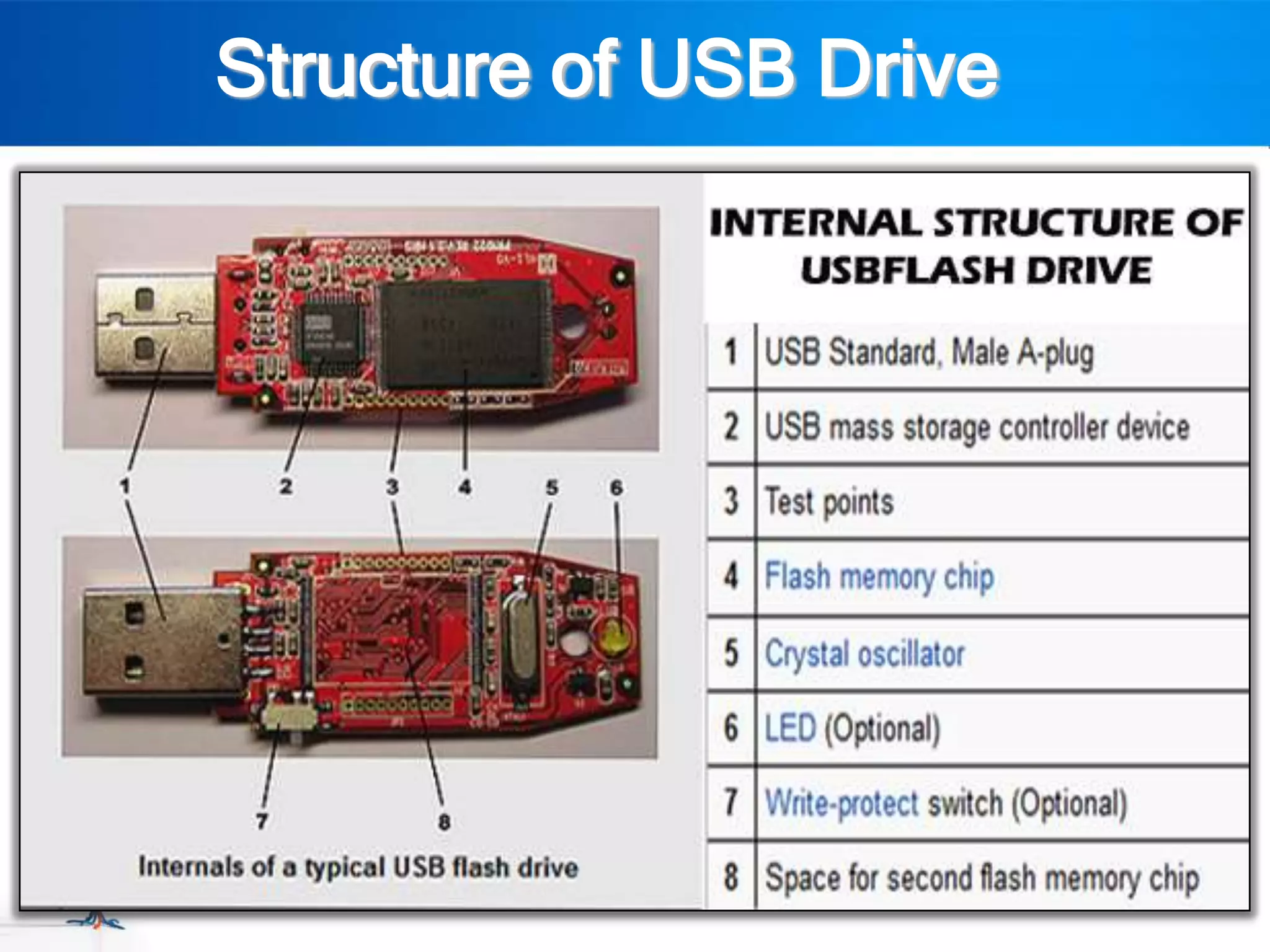 Structure of USB Drive
 