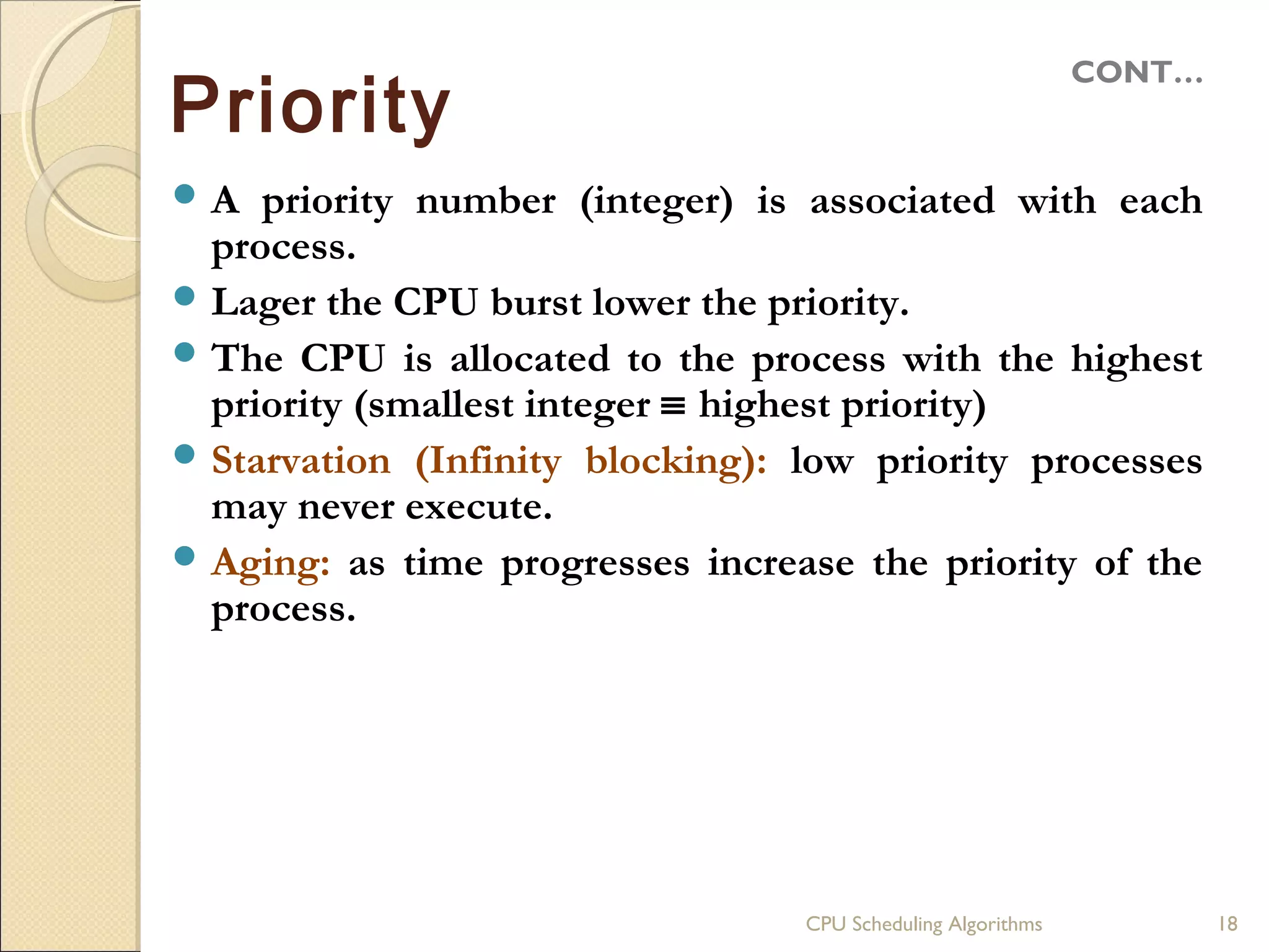 CPU Scheduling Algorithms | PPT