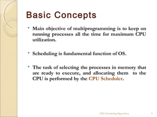 CPU Scheduling Algorithms | PPT