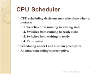 CPU Scheduling Algorithms | PPT