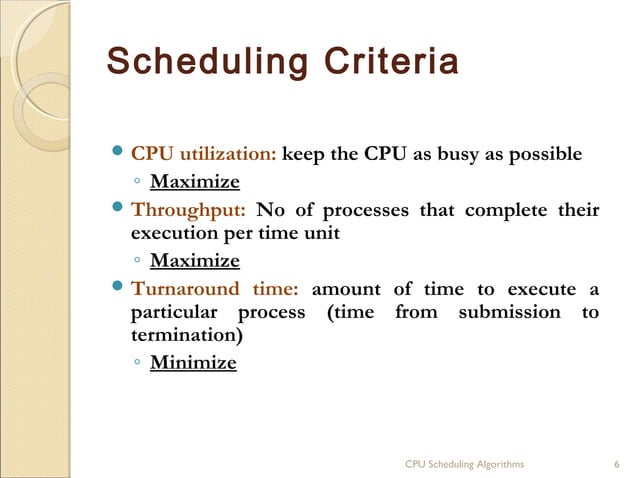 CPU Scheduling Algorithms | PPT
