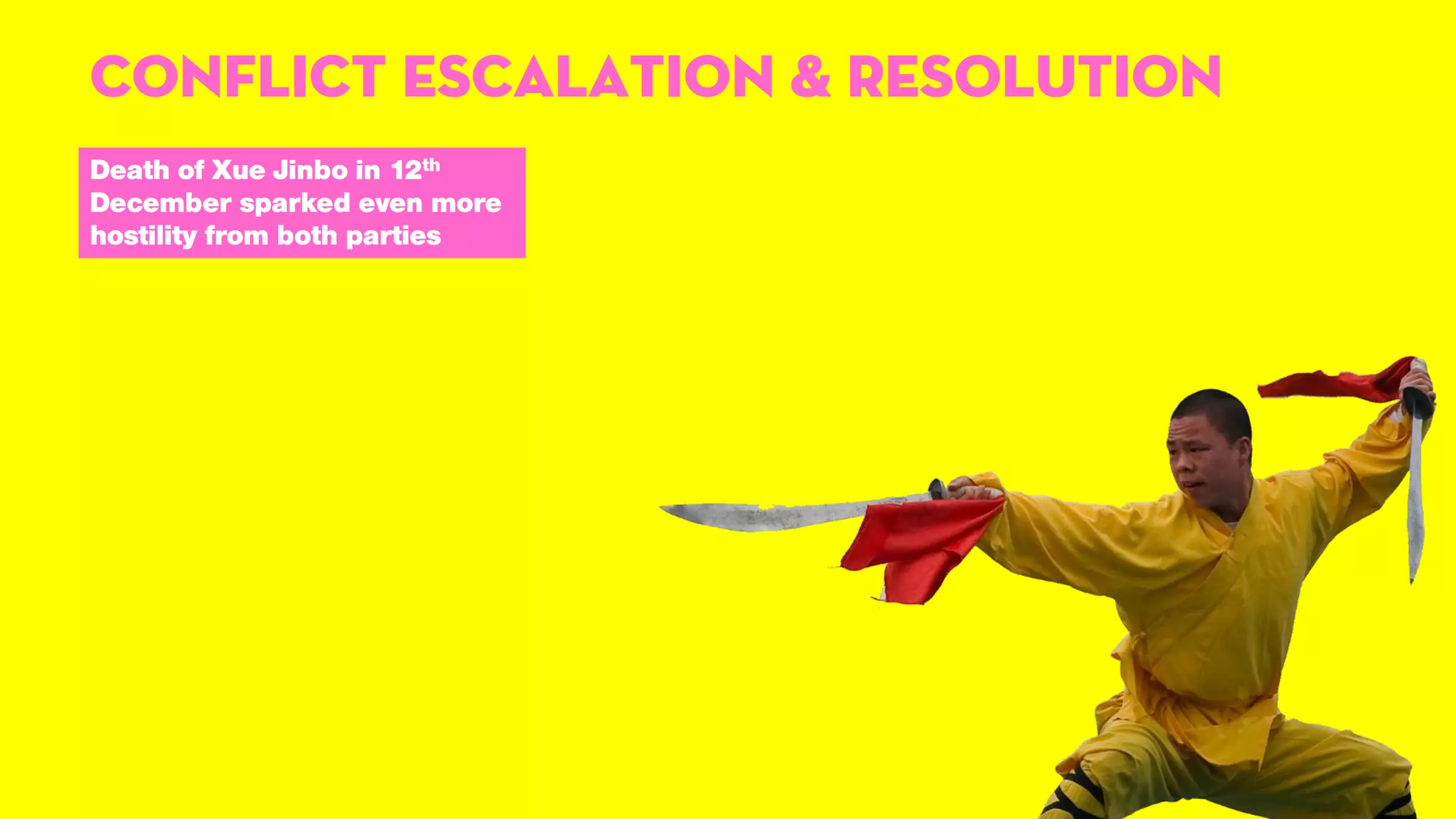 CONFLICT ESCALATION & resolution
 