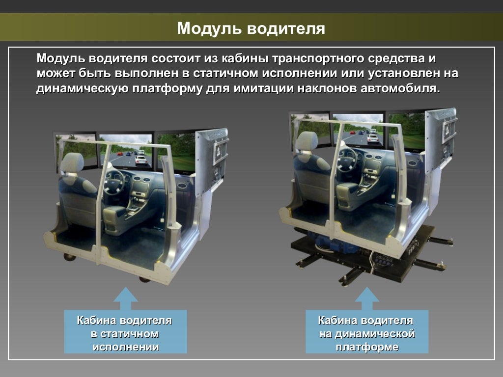 Тренажер автомобиля в автошколе