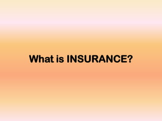 What is INSURANCE?

 