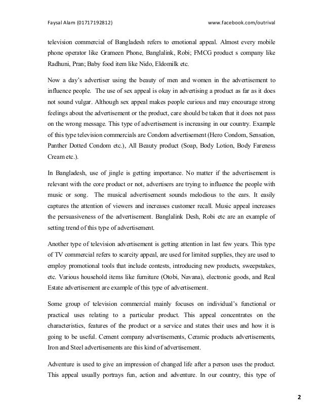 A Study On Bangladeshi Television Commercials Tvcs