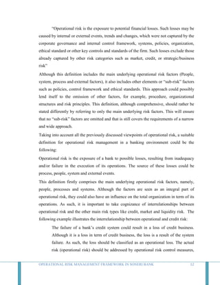 Operational Risk Management Framework in Soneri Bank | DOCX