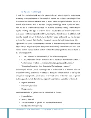 Operational Risk Management Framework in Soneri Bank | DOCX