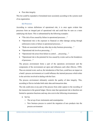 Operational Risk Management Framework in Soneri Bank | DOCX