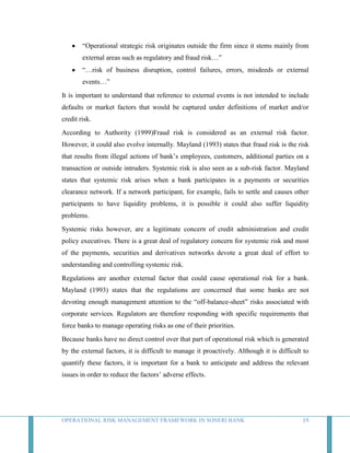 Operational Risk Management Framework in Soneri Bank | DOCX