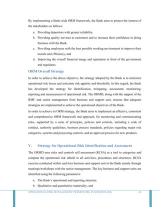 Operational Risk Management Framework in Soneri Bank | DOCX