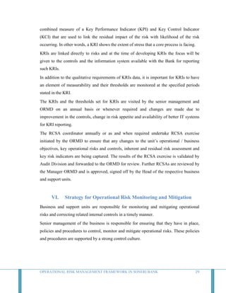 Operational Risk Management Framework in Soneri Bank | DOCX