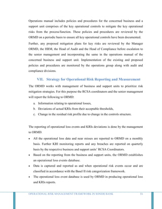 Operational Risk Management Framework in Soneri Bank | DOCX