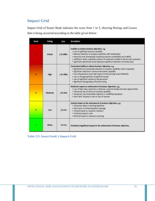 Operational Risk Management Framework in Soneri Bank | DOCX