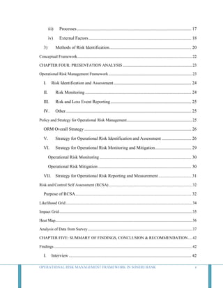 Operational Risk Management Framework in Soneri Bank | PDF