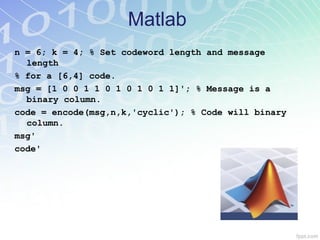 error control coding | PPT
